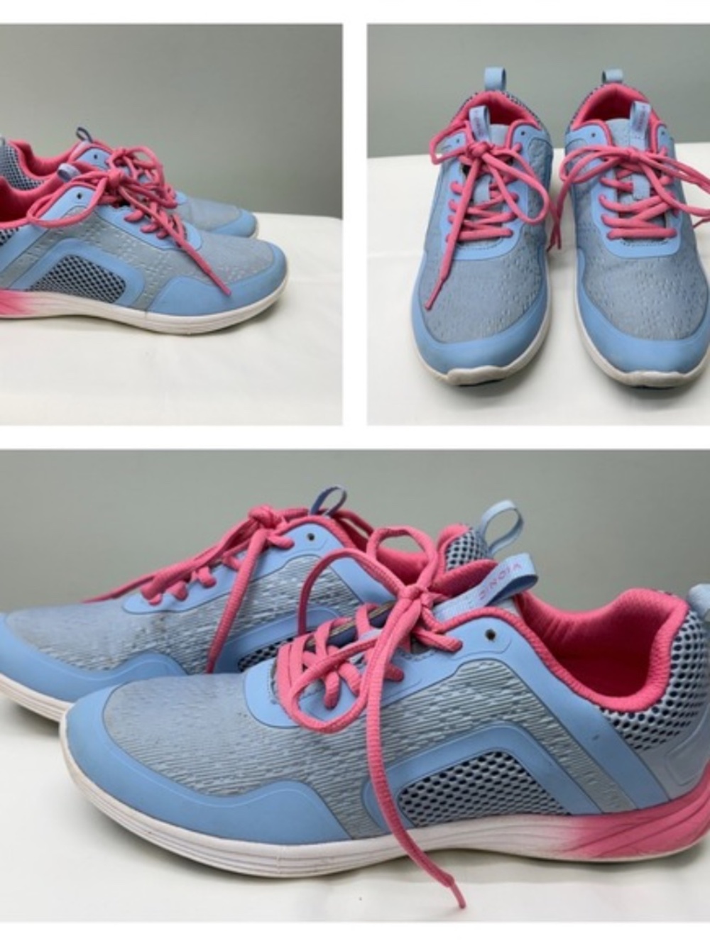 Vionic Jojo Ombre Sneakers Athletic Shoes Women Size 7.5 Blue Pink Lace Up